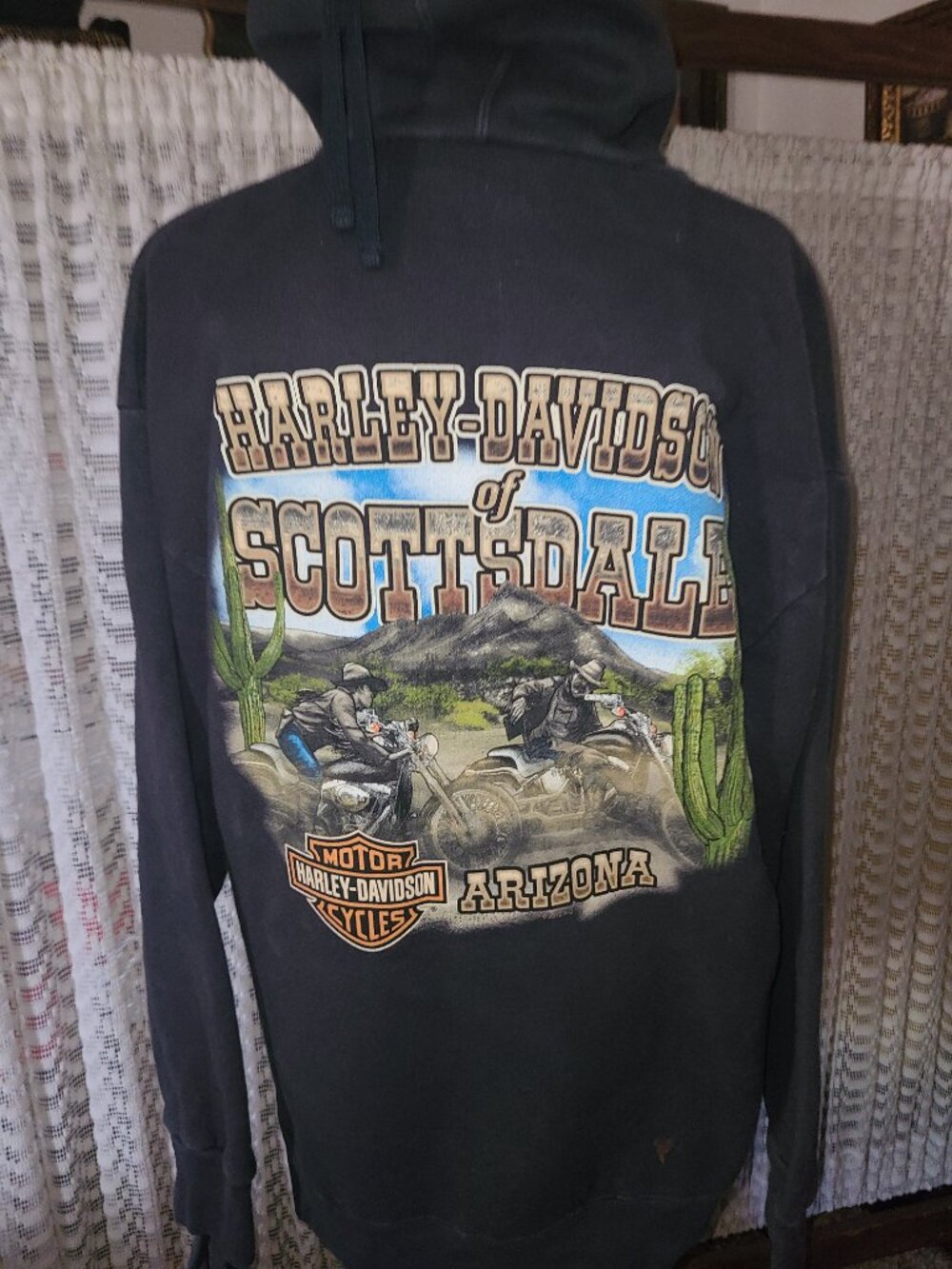 Harley-Davidson Men's SZ M Pullover Hoodie with Built-In Face Mask Scottsdale HD - Picture 7 of 11